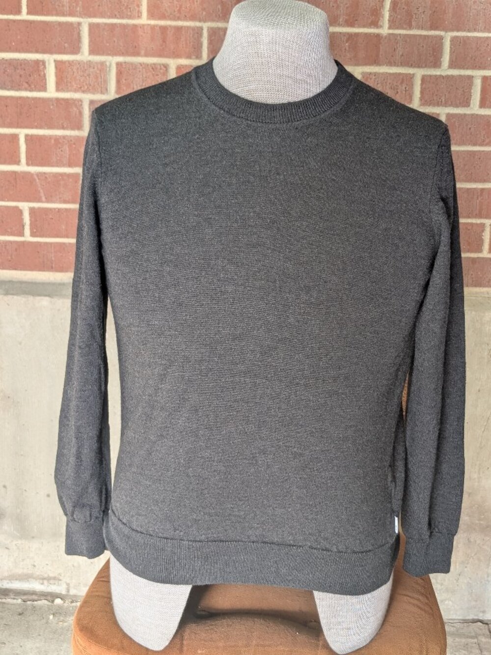 NN07 No National Ted Lightweight Italian Merino Wool Sweater Men S Crewneck Gray